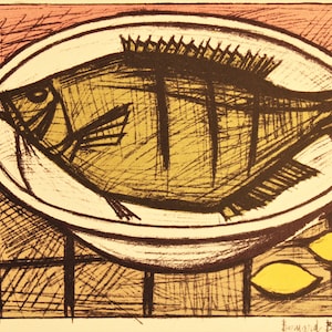 Bernard Buffet - Original lithograph Vintage- 1967.