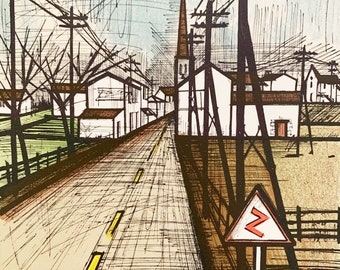 Bernard Buffet - the Road- Original Lithograph Vintage