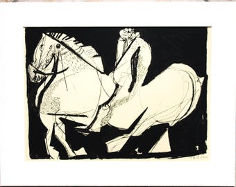 Marino Marini, Cavallo E Cavaliere, Hand Signed Lithograph - Etsy