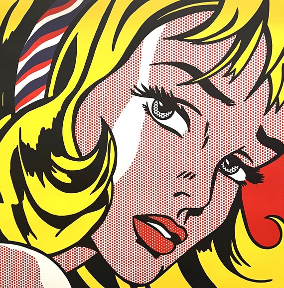 Roy Lichtenstein Girl With Hair Ribbon Poster | 1993 Guggenheim
