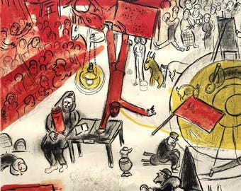 Marc Chagall - Les peintres témoins de leur temps - Litografia originale stampata da Mourlot - 1963