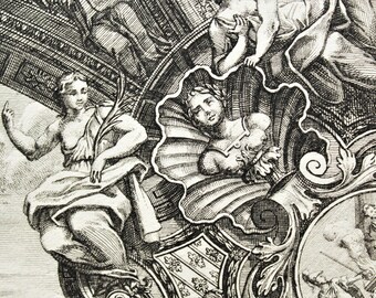 Jean Le Pautre (1618-1682), Architekt König Ludwigs XIV. - Französische barocke Architekturstudie einer Deckenecke.