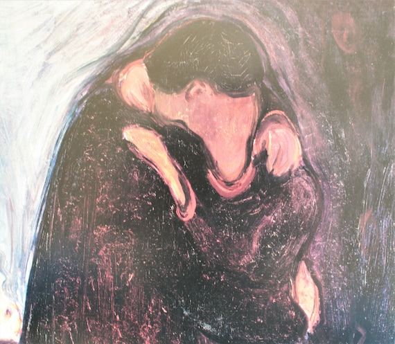 Edvard Munch the Kiss Piece Really Rare Original Vintage - Etsy Denmark