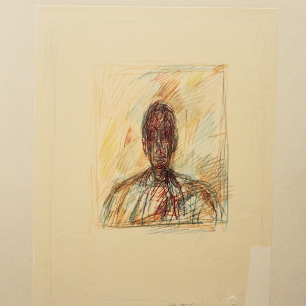 Alberto Giacometti (1901 - 1966) - "without title" Original vintage lithograph - 1963.