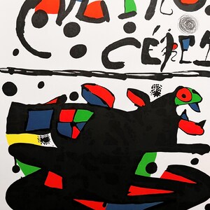 Joan Mirò - Original lithograph - Exhibition Museum of modern art 1977 - Paris