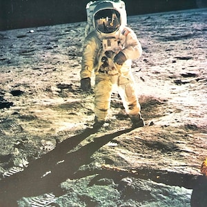 Apollo 11 Official NASA Photos (1969) – Complete Set of 12 Vintage Space Prints with NASA Stamp & Description Card – Rare Moon Mission