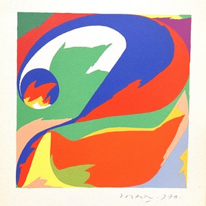 Piero Dorazio – Abstract Signed Lithograph – Vibrant Italian Modernism – Rare Vintage Print – Colorful Geometric Wall Art – COA Included