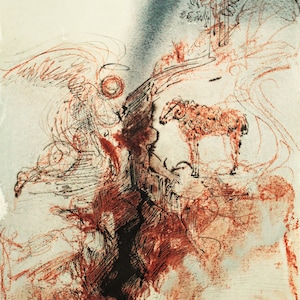 Salvador Dalì - Hircus Caprarum Super Faciem Terra  æ - lithograph 1.499 specimens- Provenance: Biblia Sacra Vulgatæ - 1967.