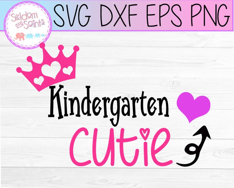 Kindergarten Cutie svg Cutie svg school svg kindergarten | Etsy