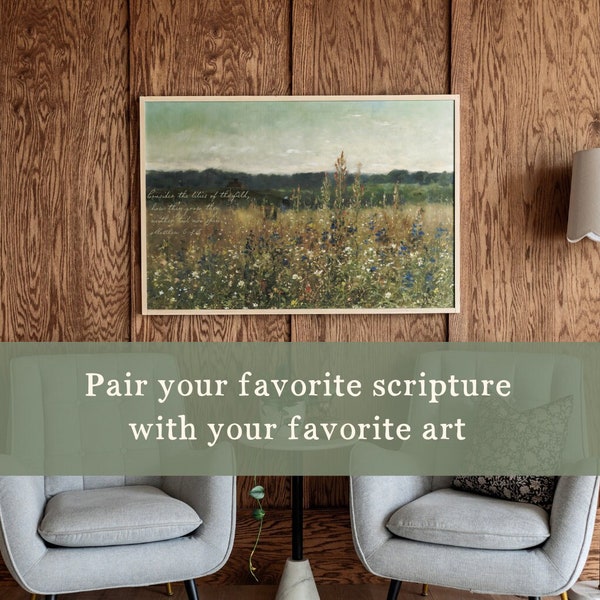Custom Scripture Art | Custom Scripture With Vintage Art | Christian Wall Art | Christian Wall Decor | Vintage Scripture Wall Decor