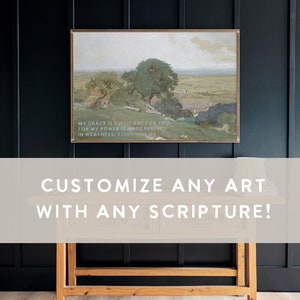 Custom Scripture Art Custom Scripture With Vintage Art Christian Wall Art Christian Wall Decor Vintage Scripture Wall Decor image 5