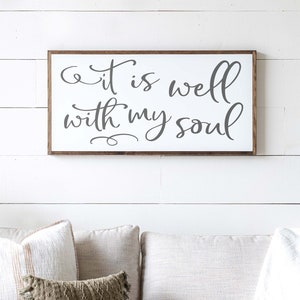 It is Well With My Soul Wood Sign It is Well With My Soul Sign Inspirational Wood Sign It is Well Sign Framed Wood Signs 030 image 3