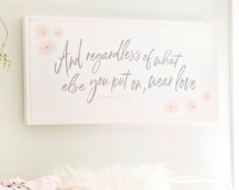 Bedroom Sign for Girl | Girls Inspirational Sign | Scripture Sign for Woman | Scripture Sign for Girl | Framed Wood Signs | 489