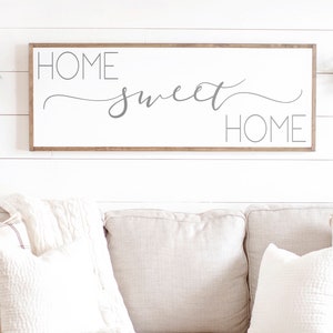 Home Sweet Home Sign Above Couch Sign Living Room Signs Home Sweet Home Wood Sign Family Room Signs Mothers Day Gift 008 image 5