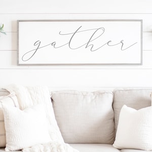Gather Sign Gather Sign Large Gather Wood Sign Gather Sign Wood Dining Room Signs Dining Room Wall Decor Thanksgiving Sign 039 image 5