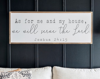 As For Me And My House Wood Sign | Joshua 24:15 Scripture | 033