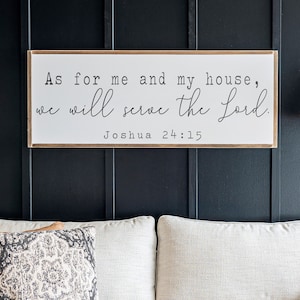 As For Me and My House We Will Serve the Lord | Christian Signs | Bible Verse Sign | Joshua 24 15 | Scripture Signs | Signs for Home | 033