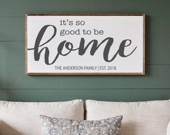It's So Good To Be Home Sign | Housewarming gift | Custom Name sign | Wood sign | It's So Good To Be Home | Family established sign