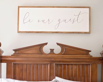 Be Our Guest sign | Guest room sign | Guest room decor | Be our guest wood sign