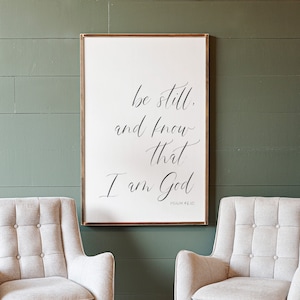 Be Still and Know Sign | Psalm Scripture Signs | Bedroom Signs | Living Room Signs | Decor Sign | Bible Verse Wood Sign | Psalm Signs | 297