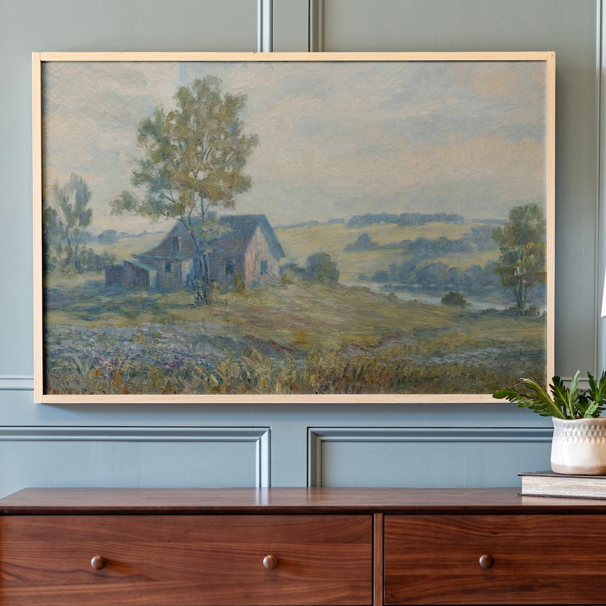 Oil Painting - 42x28 in Dark Brown Frame