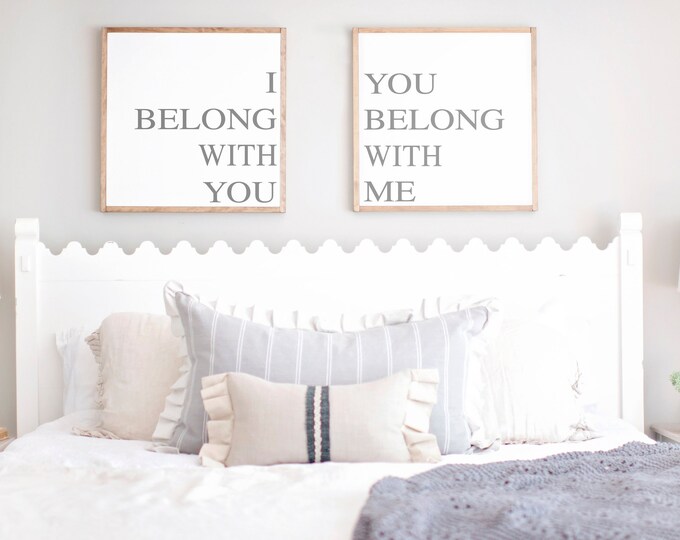Master Bedroom Wall Decor Above Bed Signs I Belong With - Wood Wall Art Above Bed Master Bedroom Wall Decor Above Bed Signs I Belong With - Wood Wall Art Above Bed