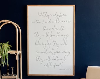 Christian Wood Sign: But Those Who Hope In The Lord - Bible Verse Decor | 364