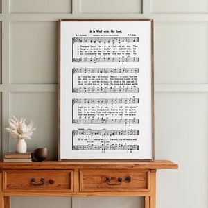 It is Well With My Soul Wood Sign | Music Sheer Sign | It is Well With My Should Sheet Music Sign | Hymnal Wood Sign | Wood Signs | 271