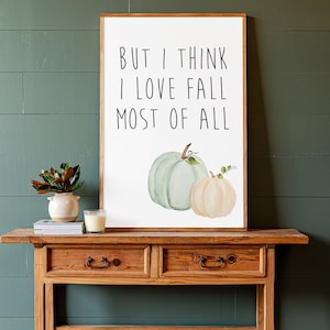 Letrero de calabaza de otoño / Decoración de pared de madera enmarcada / 352