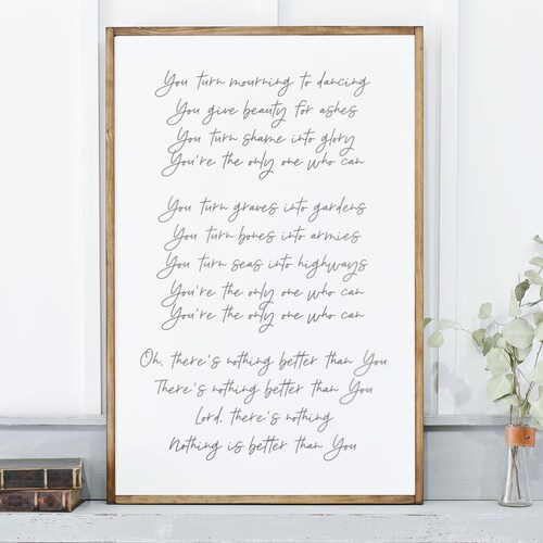 Graves Into Gardens Sign Elevation Worship Song Wall Art Etsy