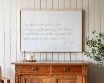 For I Know The Plans Wood Sign - Scripture Wall Decor | 136