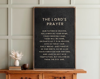 Christian Wall Art | The Lord's Prayer Sign | Christian Wall Decor | Bible Verse Sign | 152