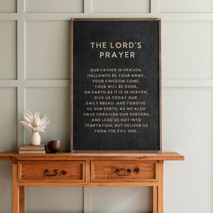 Christian Wall Art | The Lord&#39;s Prayer Sign | Christian Wall Decor | Bible Verse Sign | 152