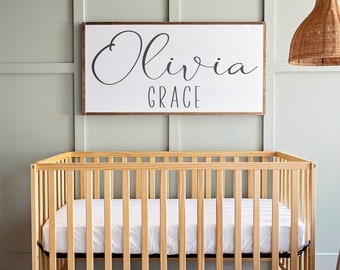 Nursery Name Sign | Baby Name Sign | Nursery Name Sign Wood | Nursery Name Sign Boy | Nursery Name Sign Girl | Crib Sign | Baby Girl Sign