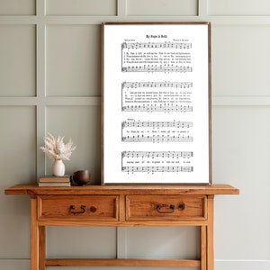 My Hope is Built Wood Sign | Sheet Music Wood Sign | Music Signs | Framed Wood Signs | Signs for Home | Home Decor Sign | 277