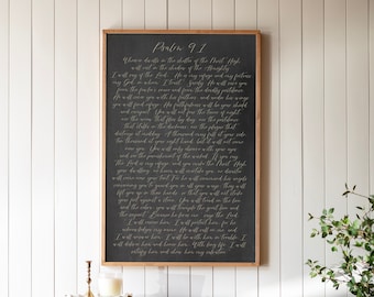 Psalm 91 Scripture Wood Sign: Christian Home Decor | 125