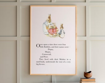 Peter Rabbit Kids Room Wall Decor | The Tale Of Peter Rabbit | Peter Rabbit Wall Sign For Kids Room | Peter Rabbit Nursery Wall Decor | 362