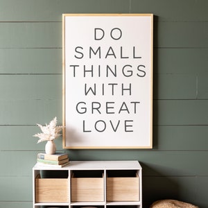 Do Small Things With Great Love Sign | Living Room Wall Decor | Living Room Signs | Framed Wooden Sign | Signs for Home | 337