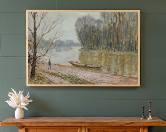 Alfred Sisley "The Loire" Landscape Art Print on Wood | 227