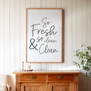 So Fresh & So Clean Wood Sign | Laundry Room Wall Decor | 358