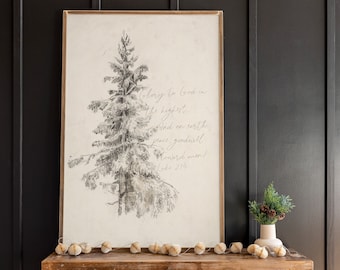 Christmas Tree Art With Scripture | Peace On Earth | Luke 2:14 Wall Art | Glory To God In The Highest | 526