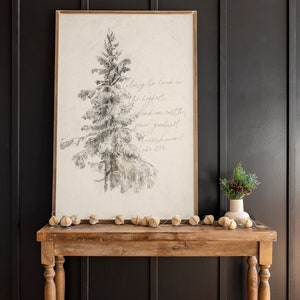 Christmas Tree Art With Scripture | Peace On Earth | Christmas Decor | Luke 2:14 Wall Art | Glory To God In The Highest | 526