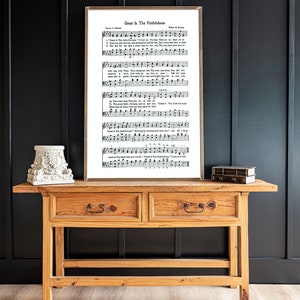 Great is Thy Faithfulness Wood Sign | Christian Wall Sign | Great Is Thy Faithfulness Sheet Music | Living Room Inspirational Sign | 276