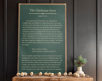 The Christmas Story Sign | Christmas Wood Sign | Holiday Signs | Book Page Christmas | Christmas Signs | Framed Wood Signs | 372