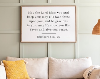Scripture Wall Sign: May The Lord Bless You - Christian Home Decor | 325