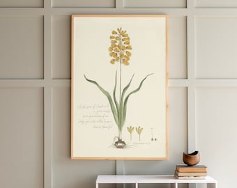 Botanical Wall Art with Scripture | Framed Floral Print | 407