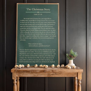 The Christmas Story Sign | Christmas Wood Sign | Holiday Signs | Book Page Christmas | Christmas Signs | Framed Wood Signs | 372