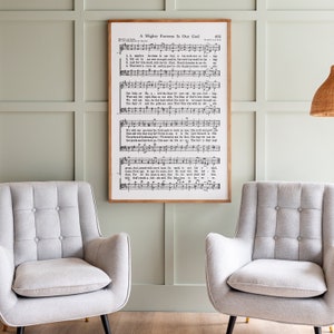 A Mighty Fortress Is Our God Sign | Song Lyric Gift | Music Sign | Hymn Sign | Sheet Music Sign| Framed Wood Signs | Signs for Home | 285