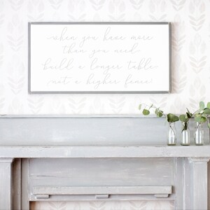 Build a Longer Table Wood Sign | Dining Room Wall Decor | 055 image 5