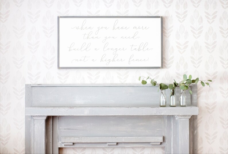 Build a Longer Table Wood Sign | Dining Room Wall Decor | 055 image 5